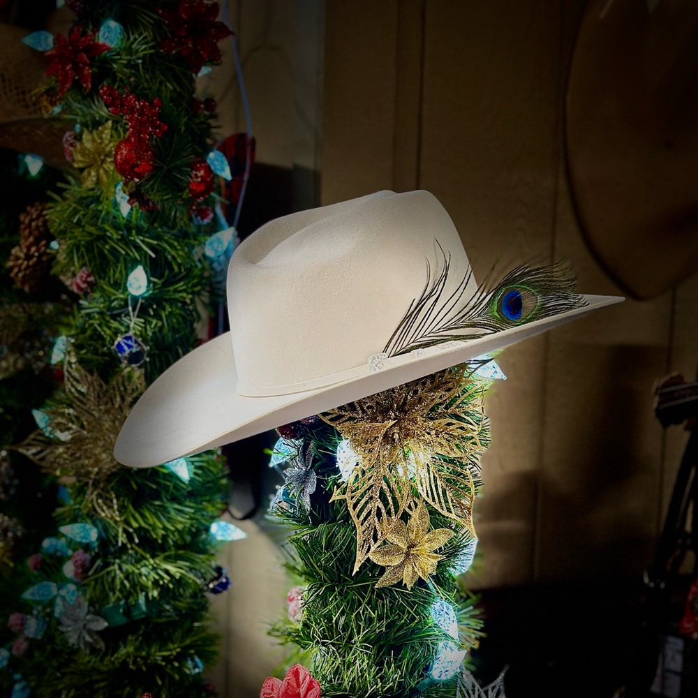NEW Kendall’s White Felt Cowboy Hat with Rose Top size 7 1/8